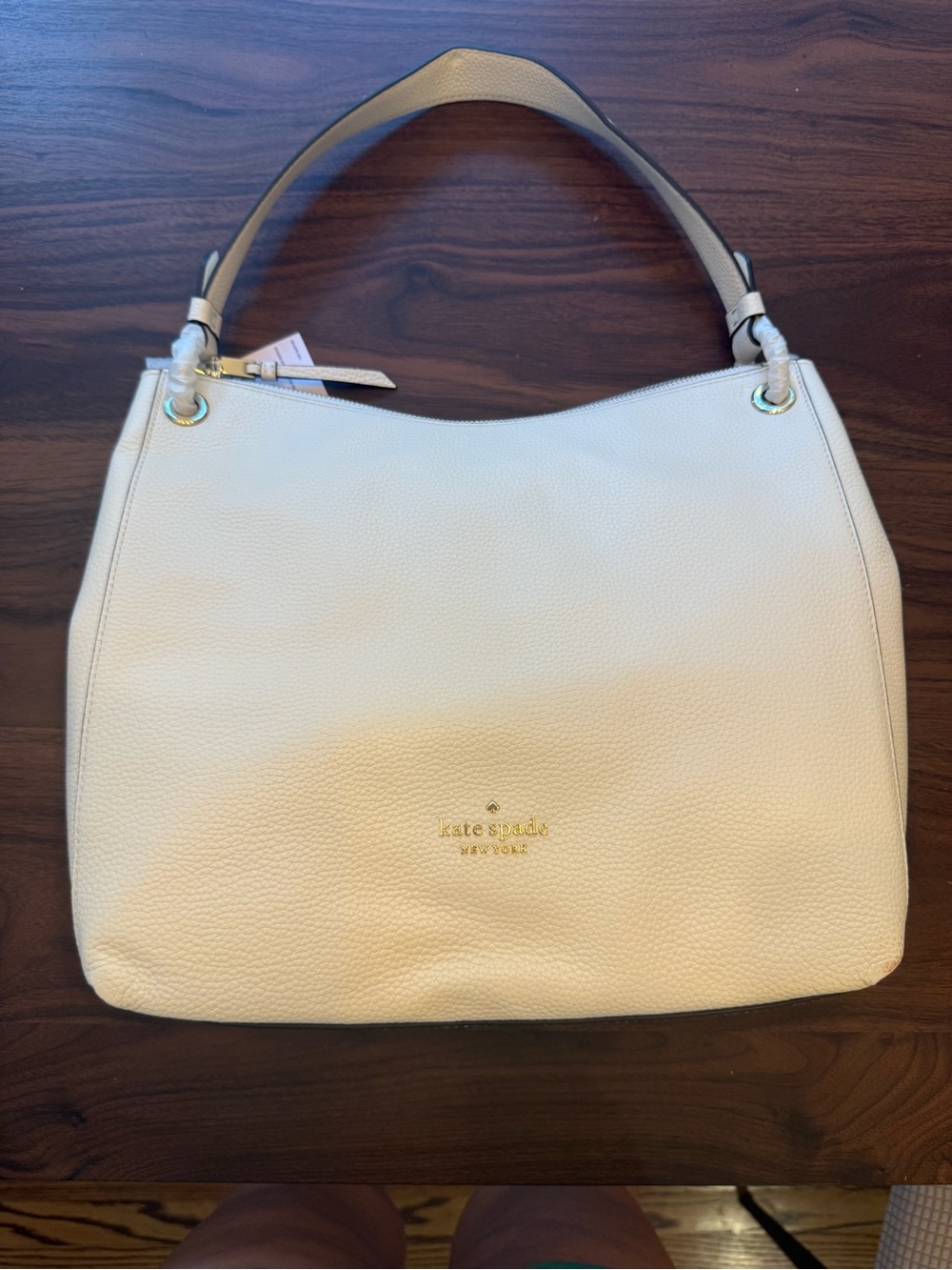 kate spade Cream Leather Shoulder Bag